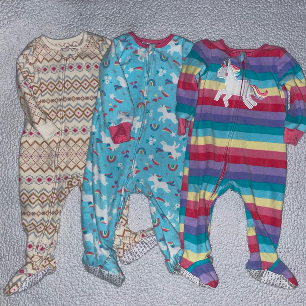 Girls 12 month Footy jammies